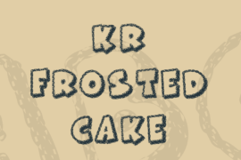 KR Frosted Cake Font
