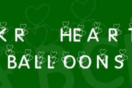 KR Heart Balloons Font