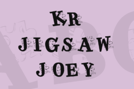 KR Jigsaw Joey Font