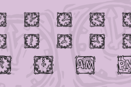 KR Lotsa Time Dings Font