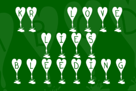 KR Love Lies Bleeding Font