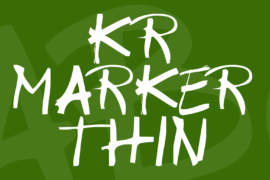 KR Marker Thin Font