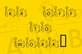 KR Off To Work! Font
