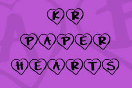KR Paper Hearts Font