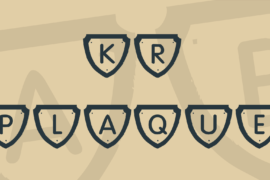 KR Plaque Font