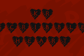 KR Scribble Heart Font