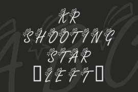 KR Shooting Star (Left) Font