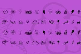 KR Silly Art Dings Font