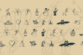 KR Silly Art Holiday Font