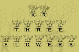 KR Three Flowers Font