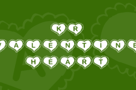 KR Valentine Heart Font