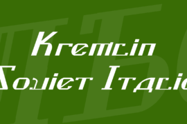 Kremlin Soviet Italic Font