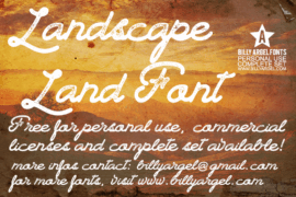 Landscape Land PERSONAL USE Font