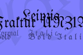 Leipzig Fraktur UNZ1A Font Family