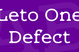 Leto One Defect Font