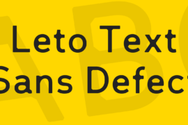 Leto Text Sans Defect Font