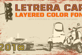 Letrera Caps Inline Font