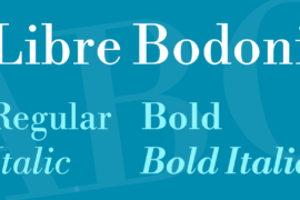 Libre Bodoni Font Family