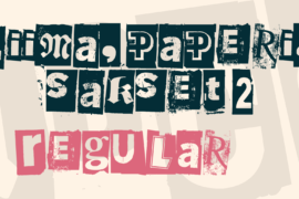 Liima, paperi, sakset 2 Font