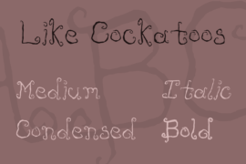 Like Cockatoos Font Family