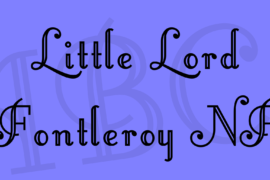 Little Lord Fontleroy NF Font