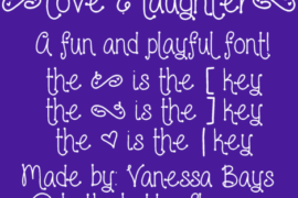 Love and laughter Font