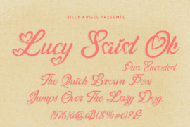 Lucy Said Ok Personal Use Font