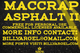 maccrap asphalt II PERSONAL USE Font