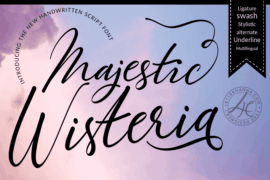 Majestic Wisteria Free Font