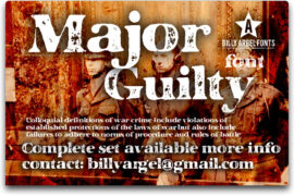 MAJOR GUILTY Font