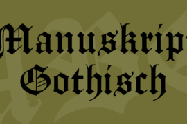 Manuskript Gothisch Font