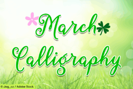 March Calligraphy Font