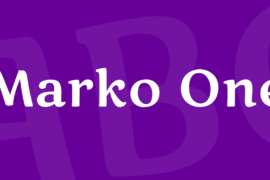 Marko One Font