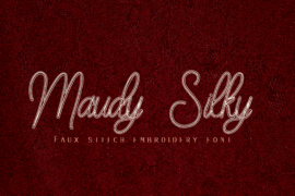 Maudy_Silky_Stitch Font