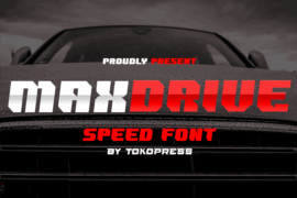 MAXDRIVE Font