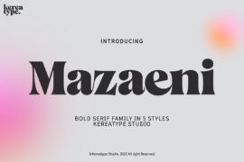 Mazaeni Trial Font Family