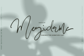 Megidame Signature Font