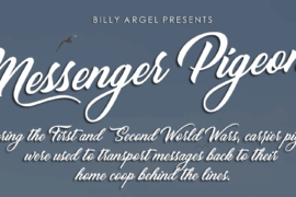 Messenger Pigeons Personal Use Font