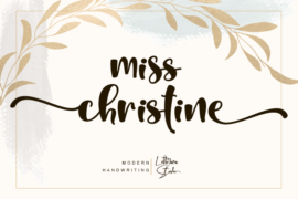 Miss Christine – personal use Font