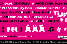 MODERN hand fraktur Font