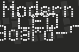 Modern LED Board-7 Font