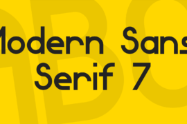 Modern Sans Serif 7 Font