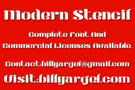 Modern Stencil Personal Use Font