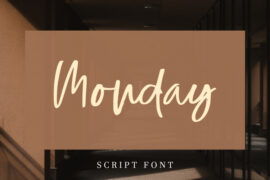 Monday Script Font Font