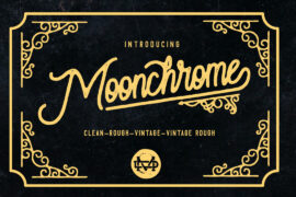 Moonchrome Rough Font