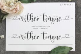 Mother Tongue – Personal Use Font