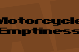 Motorcycle Emptiness Font
