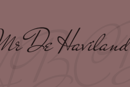 Mr De Haviland Font