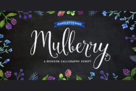 Mulberry Script Font