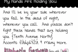 My Hands are Holding You Font